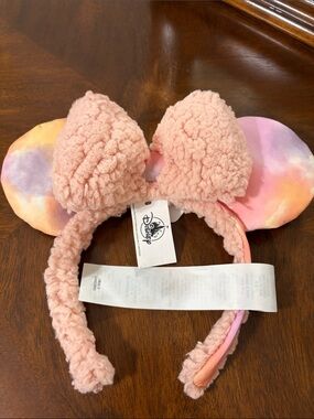 Lounge fly Disney  NWT Tie Dye Watercolour Sherpa Ears Headband One Size